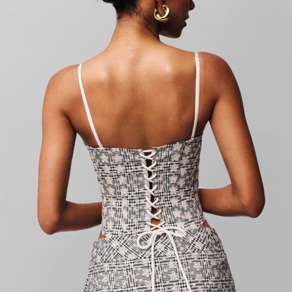 GUIZIO Genevieve Gingham Bustier/worn one time/XL - Picture 2 of 12